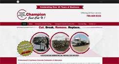 Desktop Screenshot of champion-concrete.com