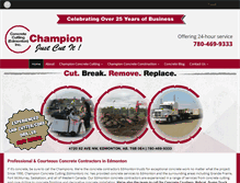 Tablet Screenshot of champion-concrete.com